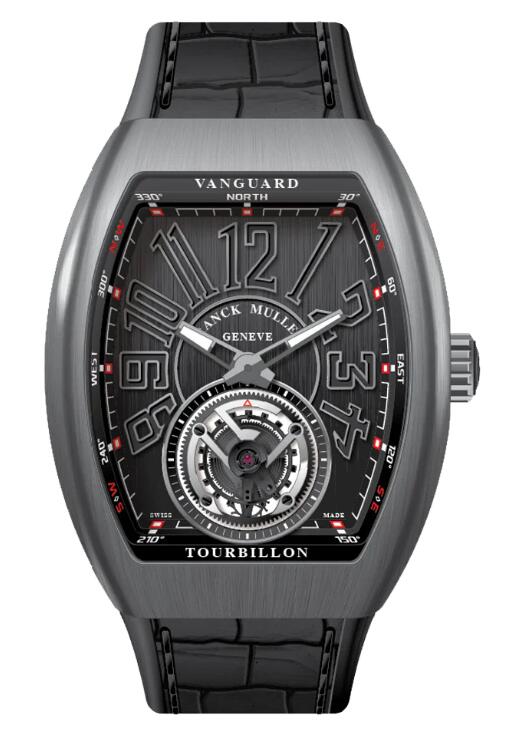 Best FRANCK MULLER Vanguard Tourbillon Brushed Titanium V 41 T BR (NR) TT (NR.NR TT BR) Replica Watch